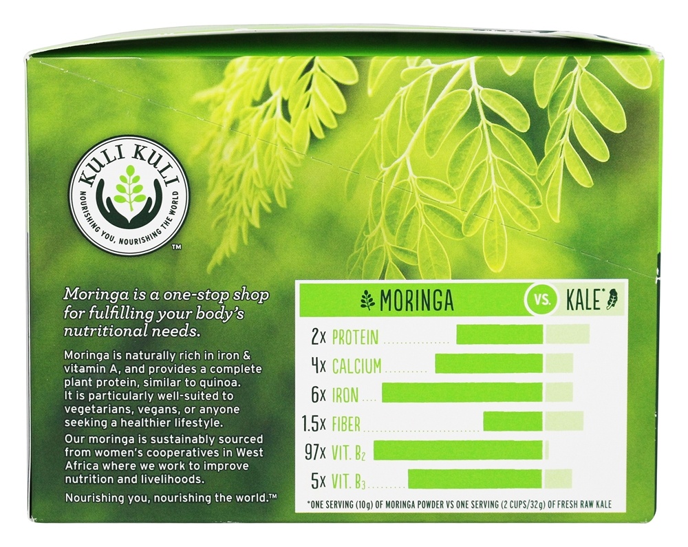 Pure Moringa Vegetal em Pó - 20 Pacotes (s) Kuli Kuli - Imagem 4