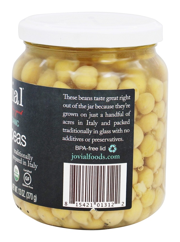 Grão de bico orgânico - 13 oz. Jovial Foods - Imagem 3