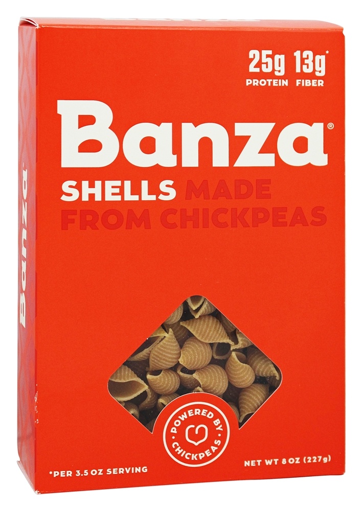 Conchas de macarrão com grão de bico - 8 oz. Banza