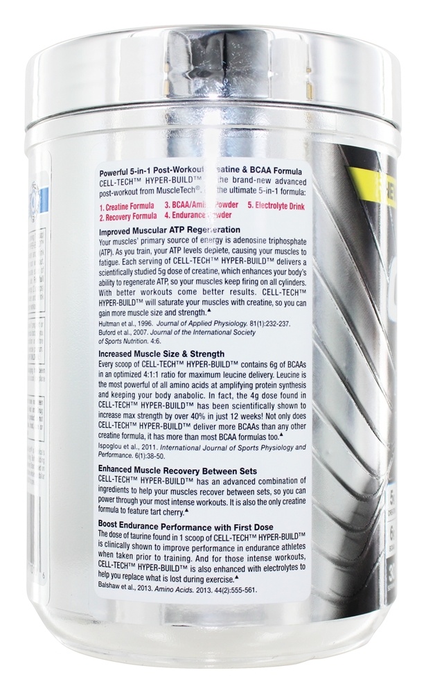 Célula Tecnologia Atuação Série Hiper-Construir Extremo Fruto Soco - 1.07 lbs. Muscletech Products - Imagem 3
