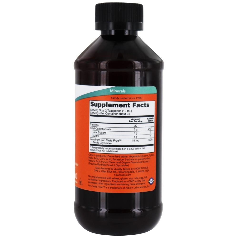 Líquido de Ferro 18 mg. - 8 fl. oz. NOW Foods - Imagem 2