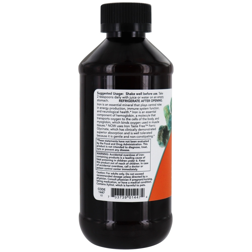 Líquido de Ferro 18 mg. - 8 fl. oz. NOW Foods - Imagem 3