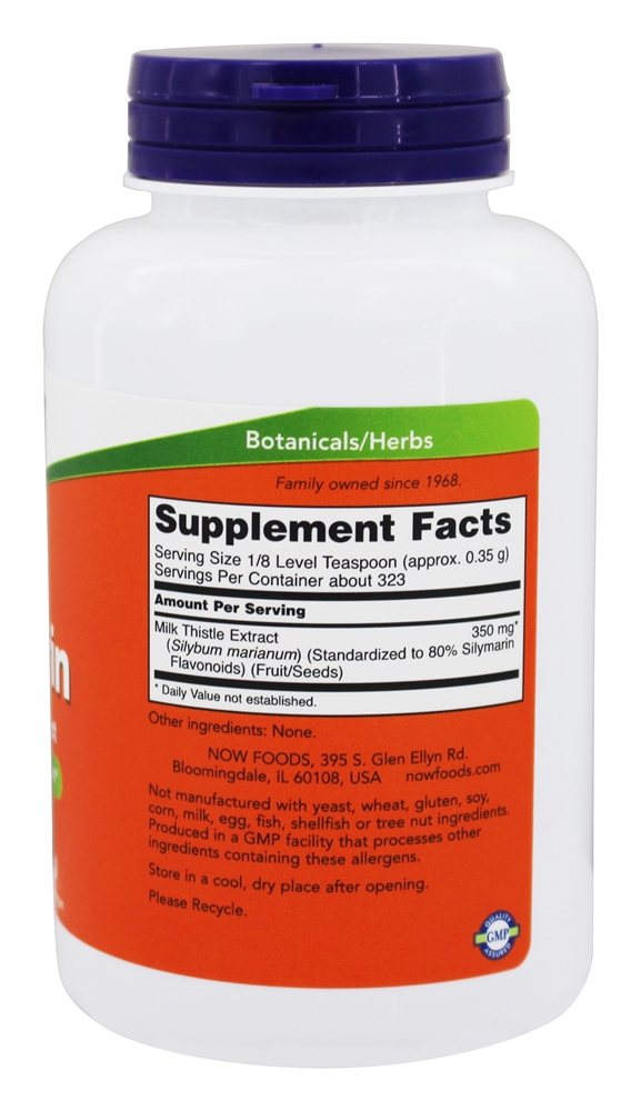 Extrato de Cardo Leite de Silimarina 350 mg. - 4 oz. NOW Foods - Imagem 2