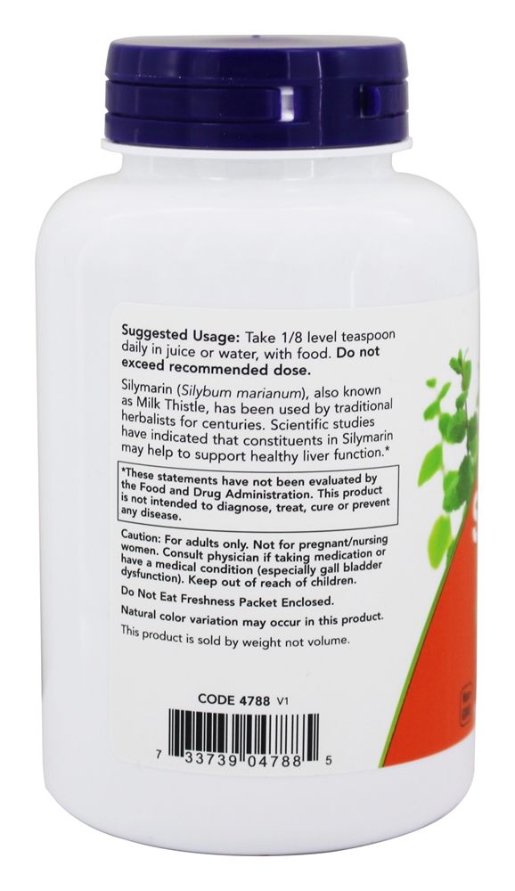 Extrato de Cardo Leite de Silimarina 350 mg. - 4 oz. NOW Foods - Imagem 3