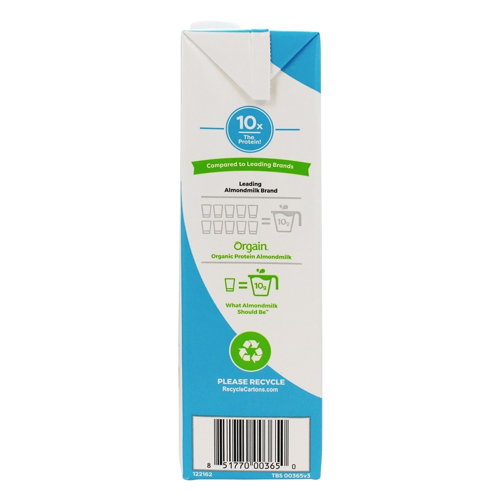 Proteína Orgânica Leite De Amêndoa Baunilha Levemente Adoçada - 32 fl. oz. Orgain - Imagem 4