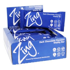 Comprar caixa de barra de vitalidade coco chocolate escuro - 12 barras zing bars preço no brasil barras de granola barras nutricionais suplemento importado loja 219 online promoção -