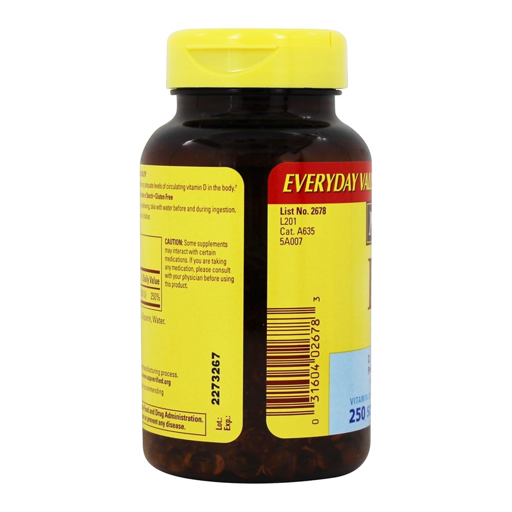 Vitamina D3 2000 UI - 250 Softgels Nature Made - Imagem 3