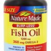 Comprar óleo de peixe sem arrotos 1200 mg. - 200 softgels líquidos nature made preço no brasil ômega 3 óleo de peixe suplementos nutricionais suplemento importado loja 1 online promoção -