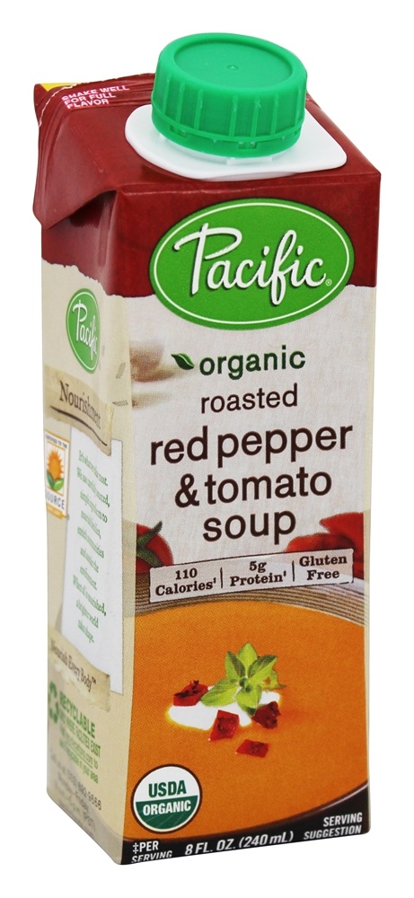 Pimentão Vermelho Assado Orgânico e Sopa de Tomate - 8 fl. oz. Pacific Foods