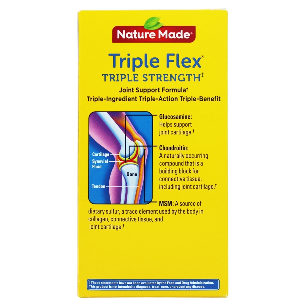 Fórmula de suporte articular TripleFlex de força tripla - 120 Cápsulas Nature Made - Imagem 4