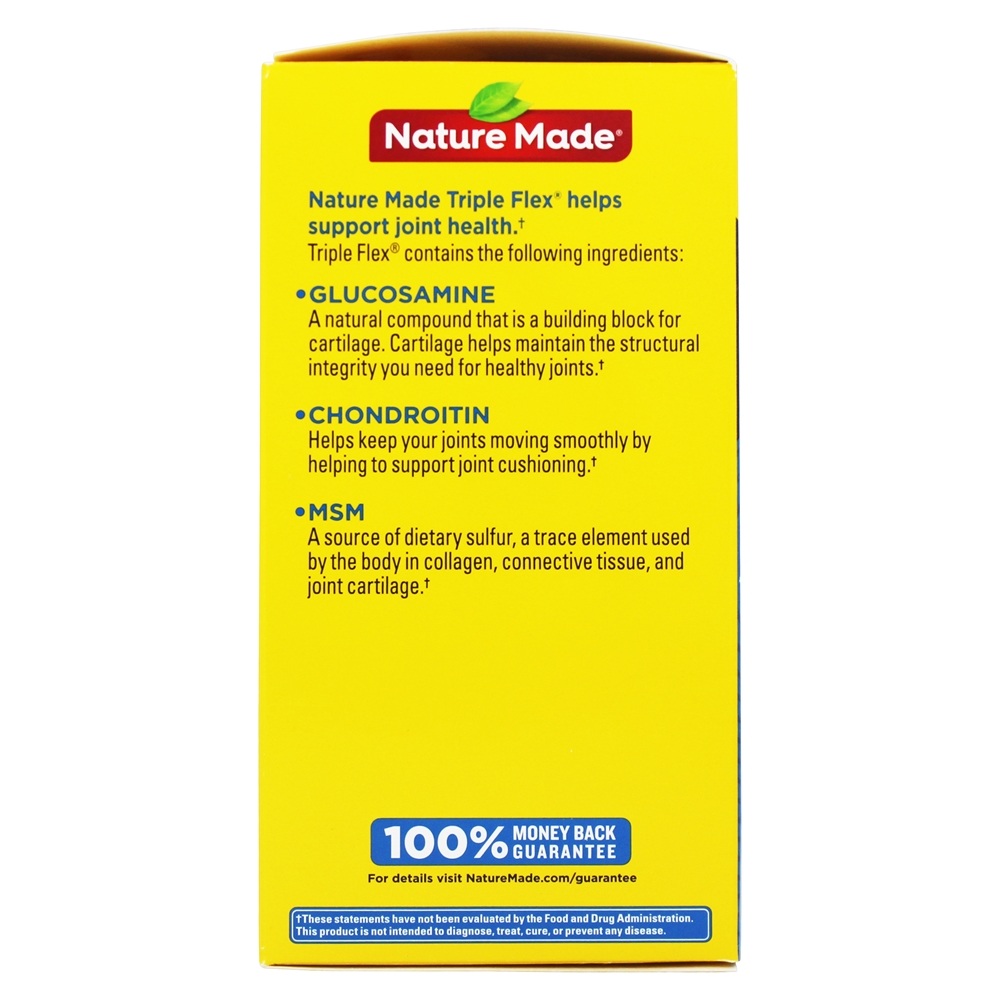 Fórmula de suporte articular TripleFlex de força tripla - 120 Cápsulas Nature Made - Imagem 5
