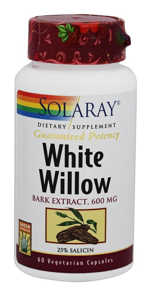 Extrato de Casca de Salgueiro Branco 600 mg. - Cápsulas vegetarianas 60 Solaray