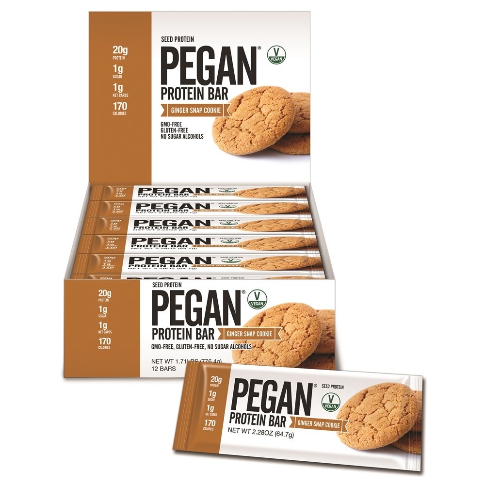 Cookie de Proteína Pegan Cookie de Cookie Gengibre - 12 Barras Julian Bakery