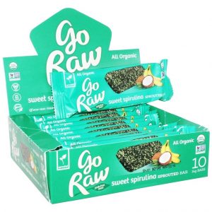 Comprar barras sprouted orgânicas spirulina doce de caixa - 10 barras go raw preço no brasil barras de carne barras nutricionais suplemento importado loja 69 online promoção -