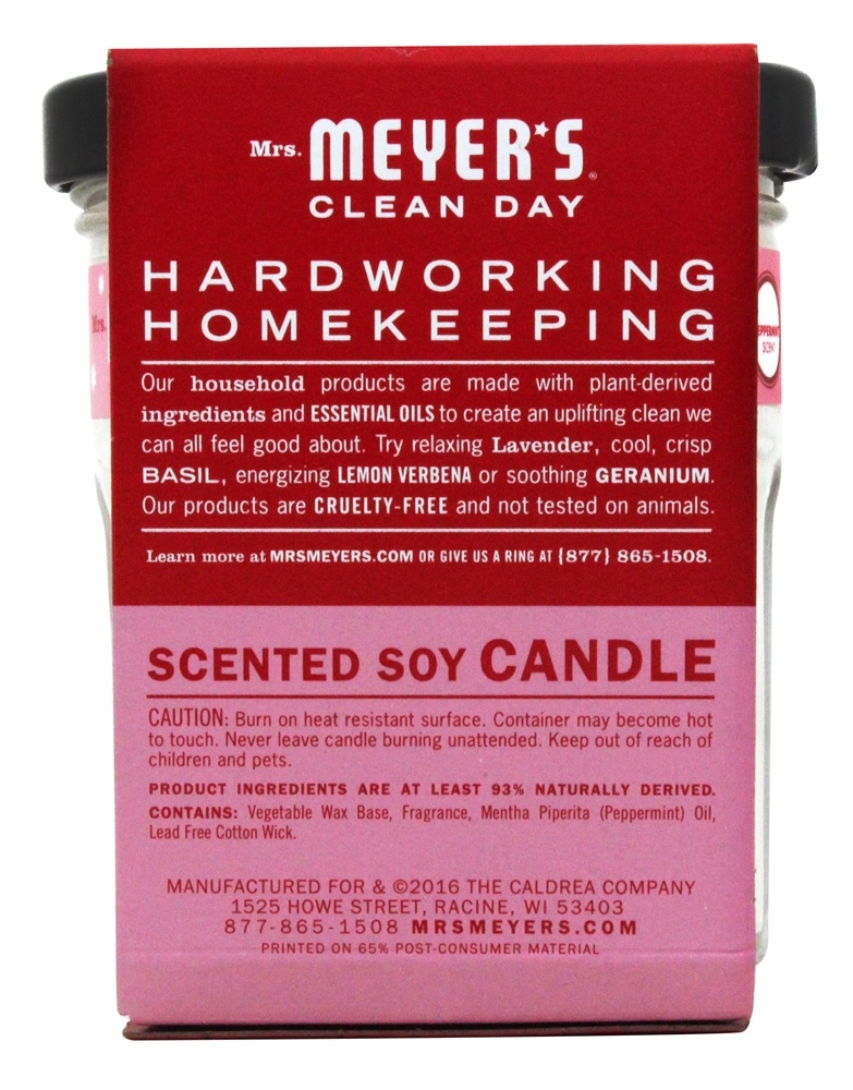 Dia limpo, perfumado, pimenta de soja, vela, hortelã - 4.9 oz. Mrs. Meyer's - Imagem 2
