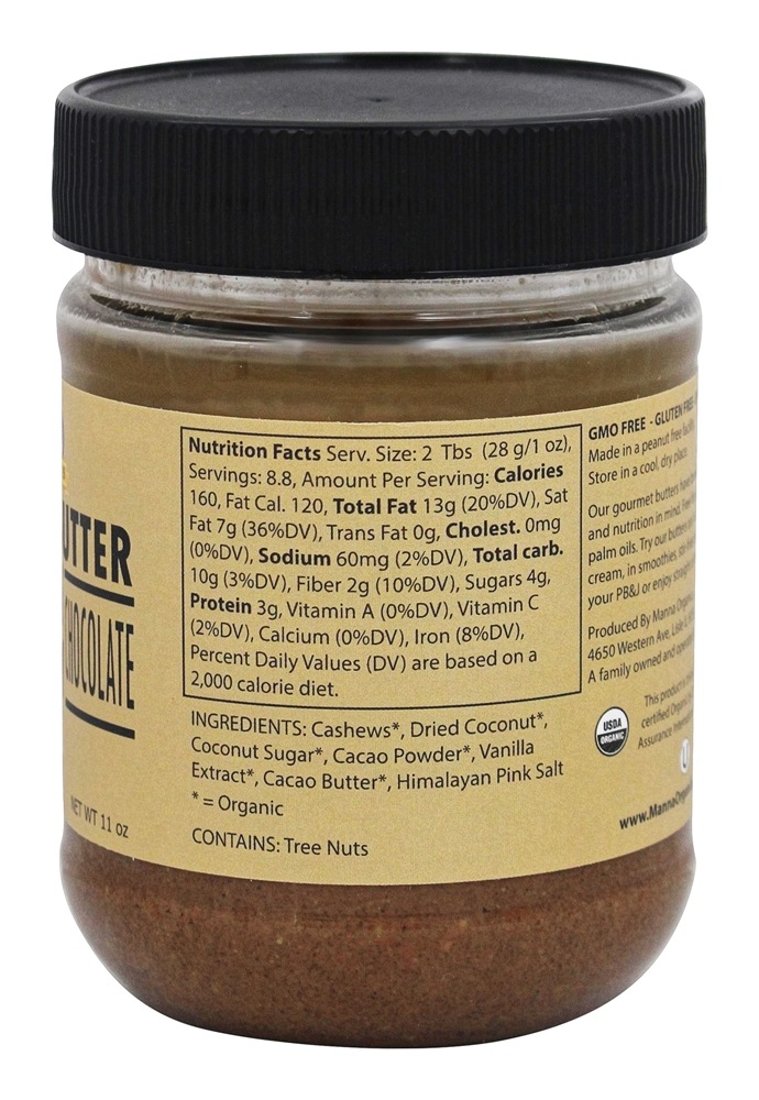 Manteiga De Manna Coco De Caju De Coco - 11 oz. Manna Organics - Imagem 2