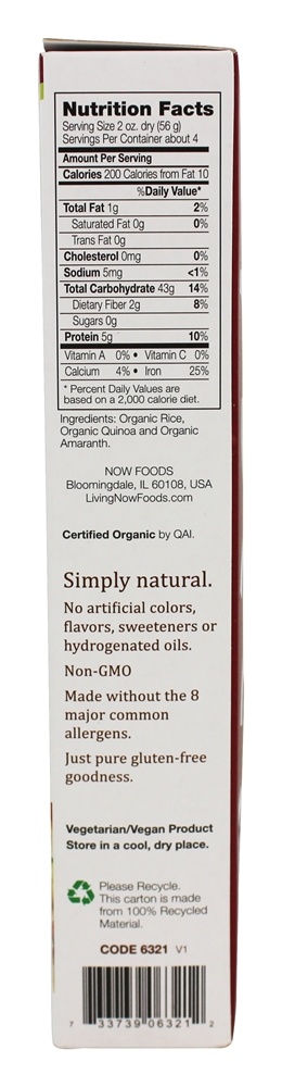 Macarrão De Quinoa Orgânico - 8 oz. NOW Foods - Imagem 2