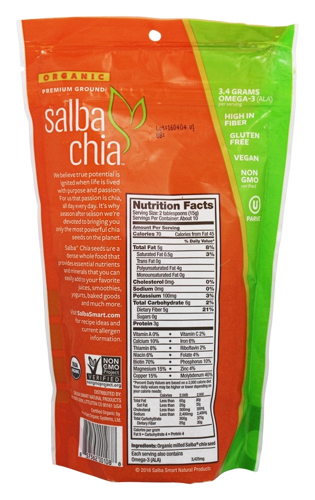 Salba Chão Orgânica Premium - 5.3 oz. Salba Smart - Imagem 2