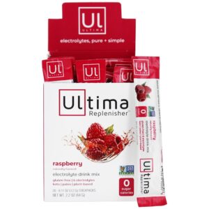 Ultima Replenisher Eletrólito Pó Framboesa - 20 Pacotes (s) Ultima Health Products