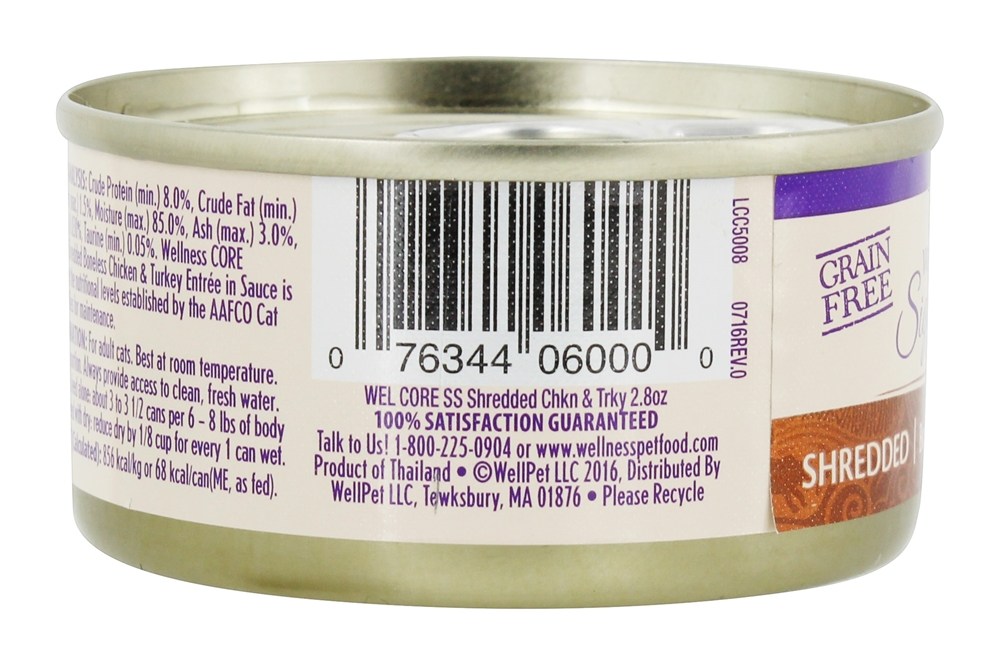 Grão Livre Assinatura Seleciona Gato Comida Picado Desossado Frango & Peru Entrada em Molho - 2.8 oz. Wellness Pet - Imagem 4