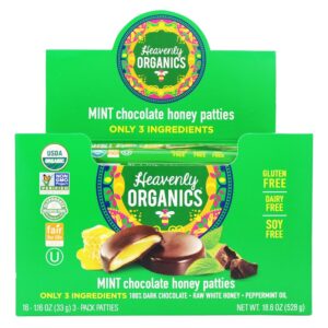 Comprar caixa de rissóis de mel de chocolate menta - 16 contagem heavenly organics preço no brasil alimentos & lanches castanhas suplemento importado loja 3 online promoção -