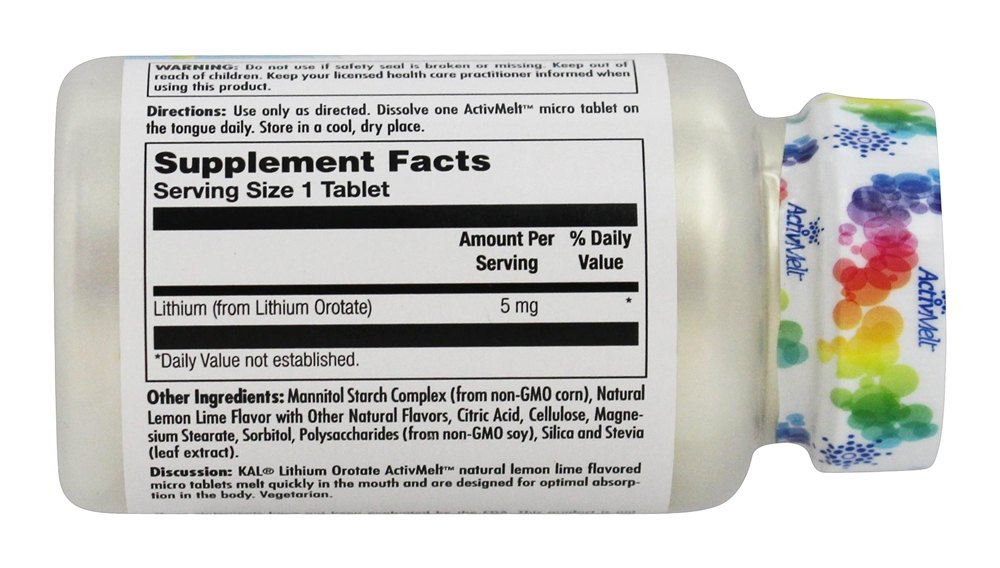 Lítio Orotate Activmelt Limão Cal - 90 Tablets Kal - Imagem 2