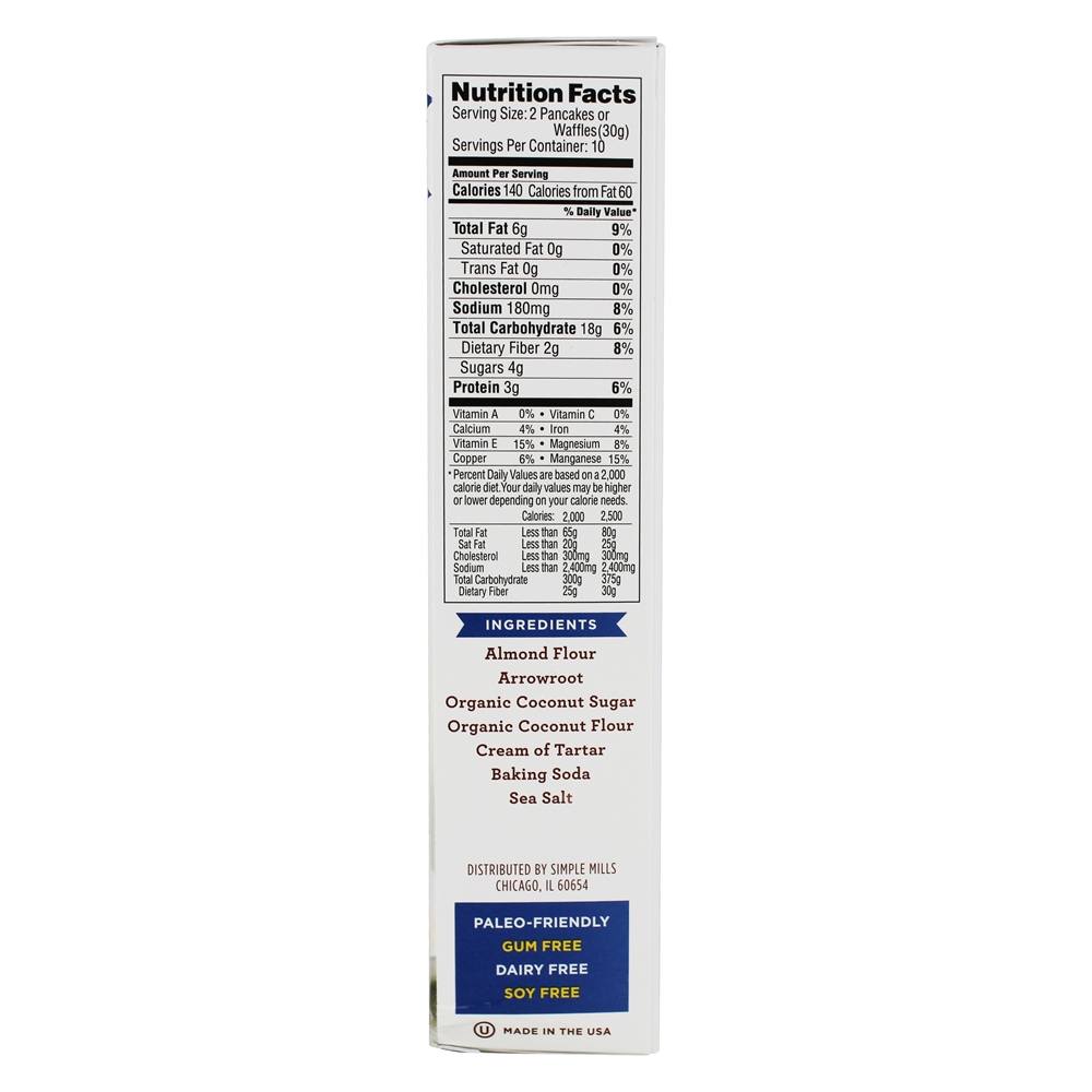 Naturalmente sem glúten Pancake & waffle mistura de farinha de amêndoa - 10.7 oz. Simple Mills - Imagem 2