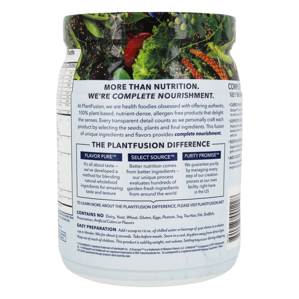 Completa Proteína Vegetal Lean Chocolate Brownie - 14.8 oz. PlantFusion - Imagem 3