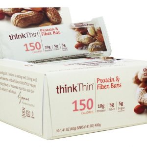 Comprar thinkthin inclinar proteína & fibra barras caixa chunky chocolate amendoim - 10 barras think products preço no brasil barras de proteínas barras nutricionais suplemento importado loja 121 online promoção -
