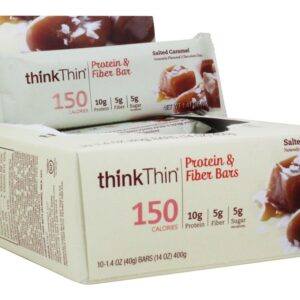 Comprar thinkthin inclinar proteína & fibra barras caixa salgado caramelo - 10 barras think products preço no brasil barras de proteínas barras nutricionais suplemento importado loja 55 online promoção -