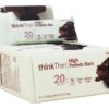 Comprar foulge de chocolate de caixa de barras de proteína thinkthin - 10 barras think products preço no brasil doses energéticas nutrição esportiva suplemento importado loja 9 online promoção -