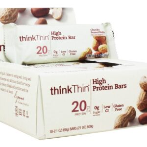 Comprar thinkthin proteína barras caixa chunky amendoim manteiga - 10 barras think products preço no brasil barras de proteínas barras nutricionais suplemento importado loja 163 online promoção -