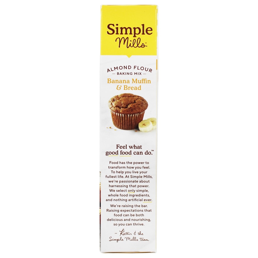 Mistura de farinha de amêndoa naturalmente sem glúten Muffin & pão da banana - 9 oz. Simple Mills - Imagem 4
