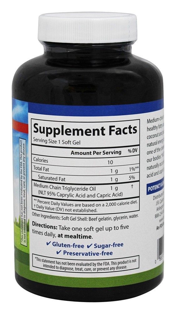Óleo MCT - 120 Softgels Carlson Labs - Imagem 2