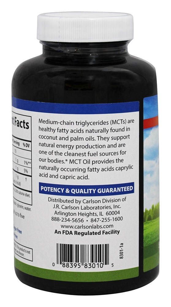 Óleo MCT - 120 Softgels Carlson Labs - Imagem 3