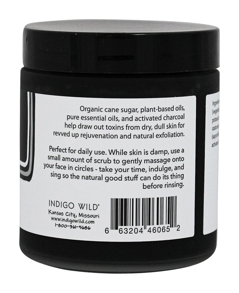 Zum Face Açúcar Facial Esfregar Carvão vegetal - 4 oz. Indigo Wild - Imagem 3