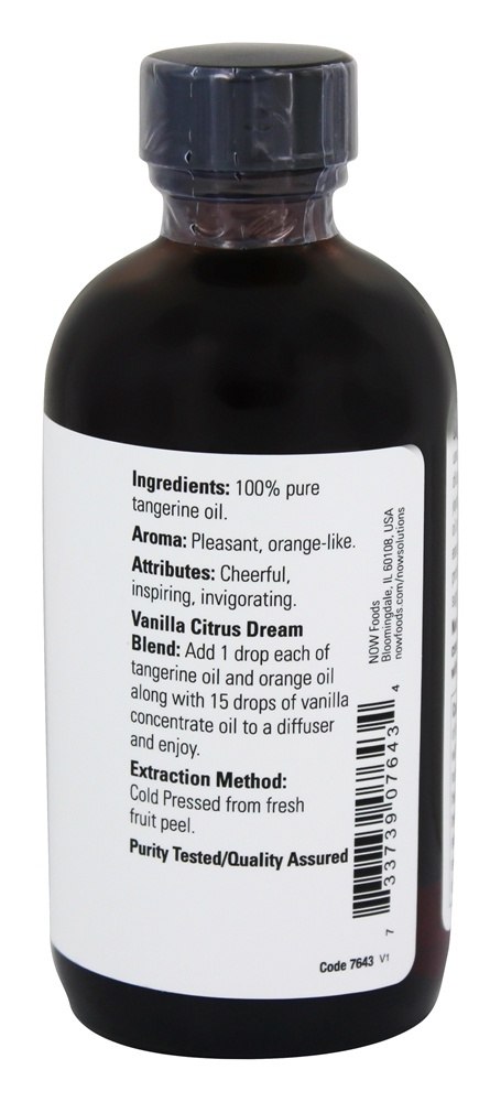 100 % Pure Óleo essencial de tangerina - 4 fl. oz. NOW Foods - Imagem 2