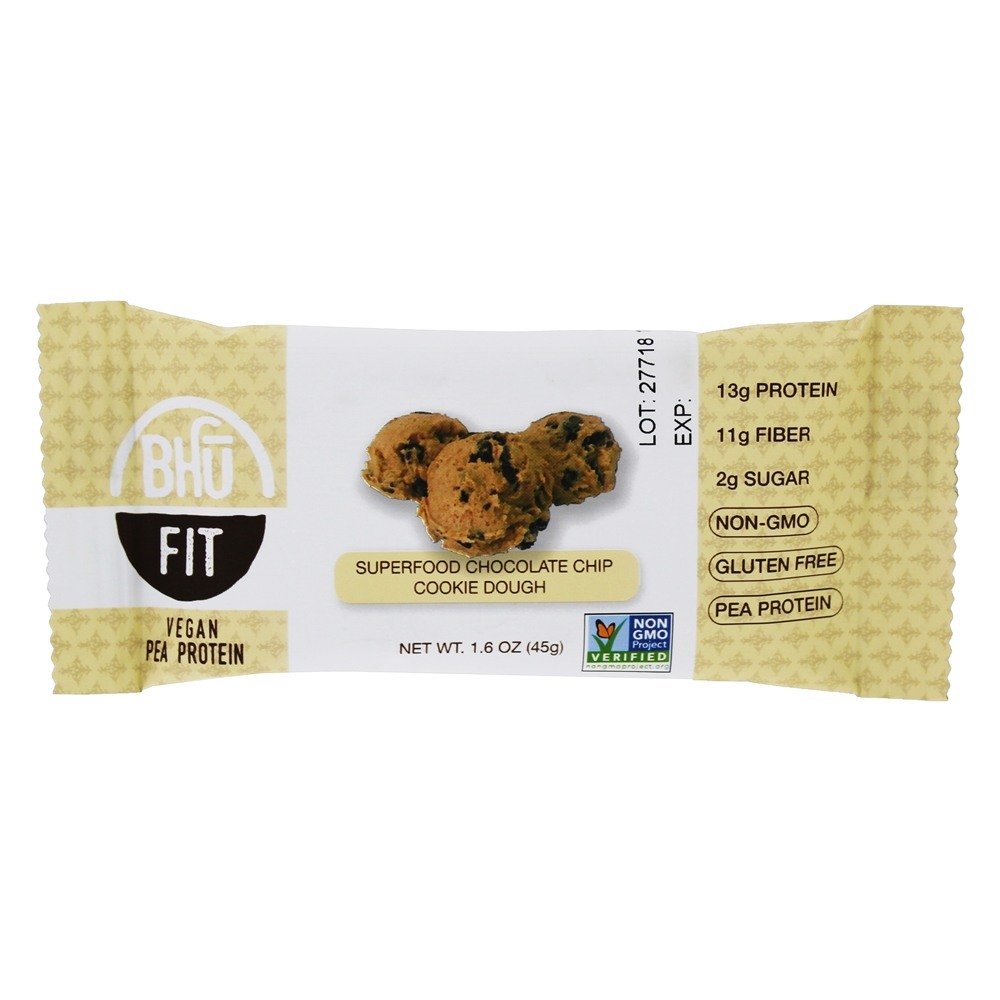 Proteína Vegan Ervilha Chip De Chocolate Superalimento + Massa De Biscoito - 12 Barras Bhu Fit - Imagem 4