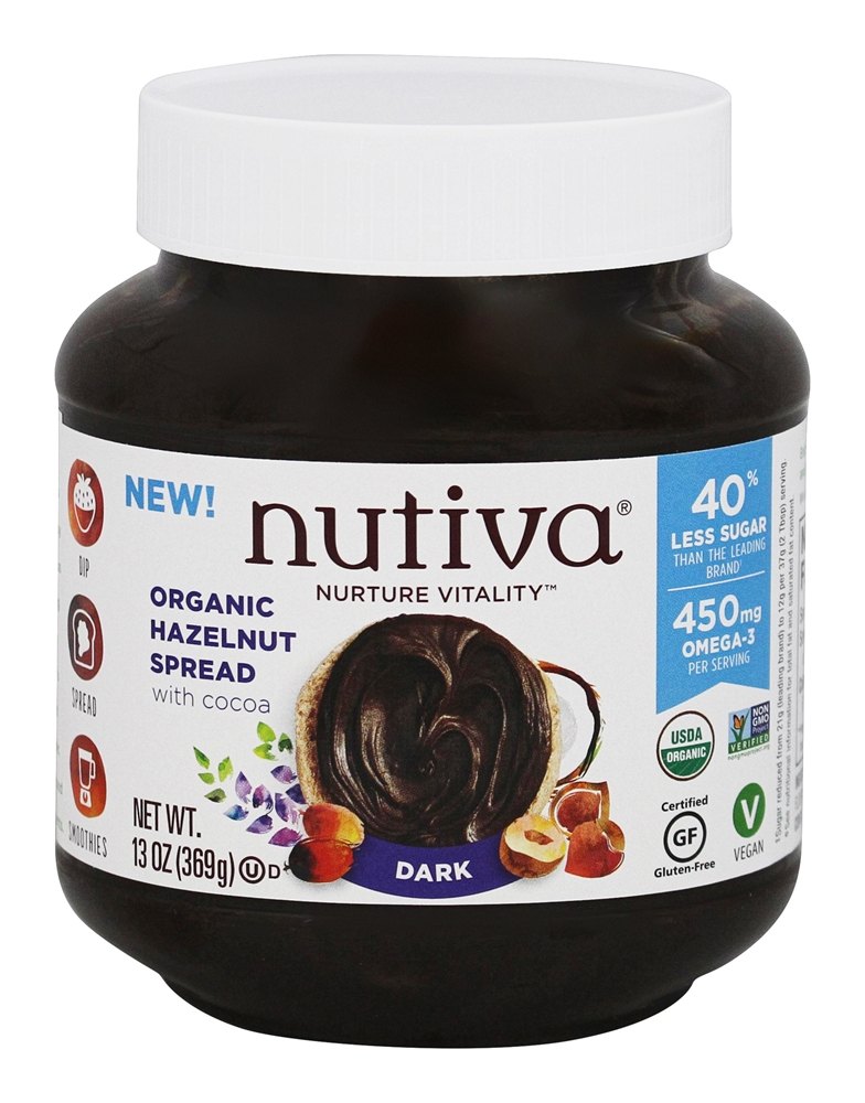 Avelã Orgânica Espalhada com Cacau Escuro - 13 oz. Nutiva
