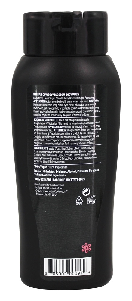 Flor Hidratante para Lavagem Corporal - 18 fl. oz. Herban Cowboy - Imagem 2