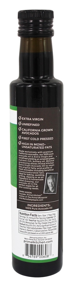Óleo de Abacate Extra Virgem da Califórnia - 8.5 fl. oz. Primal Kitchen - Imagem 2