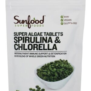 Comprar spirulina & chlorella comprimidos de super algas - 4 oz. Sunfood superfoods preço no brasil spirulina suplementos nutricionais suplemento importado loja 103 online promoção -