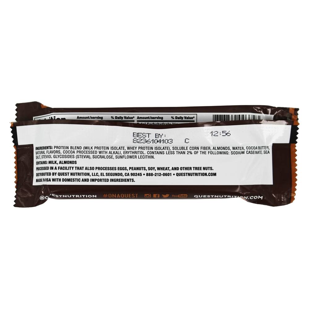 Quest Bar Barra de Proteína Sabor Rocky Road - 2.1 oz. Quest Nutrition - Imagem 3