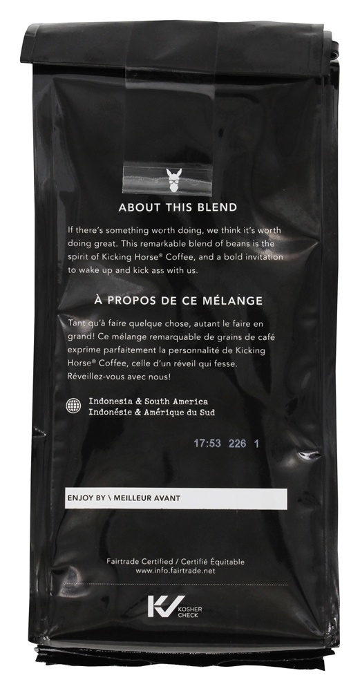 Orgânica Fairtrade Chão De Café Chutar Ass Ass Escuro - 10 oz. Kicking Horse Coffee - Imagem 2