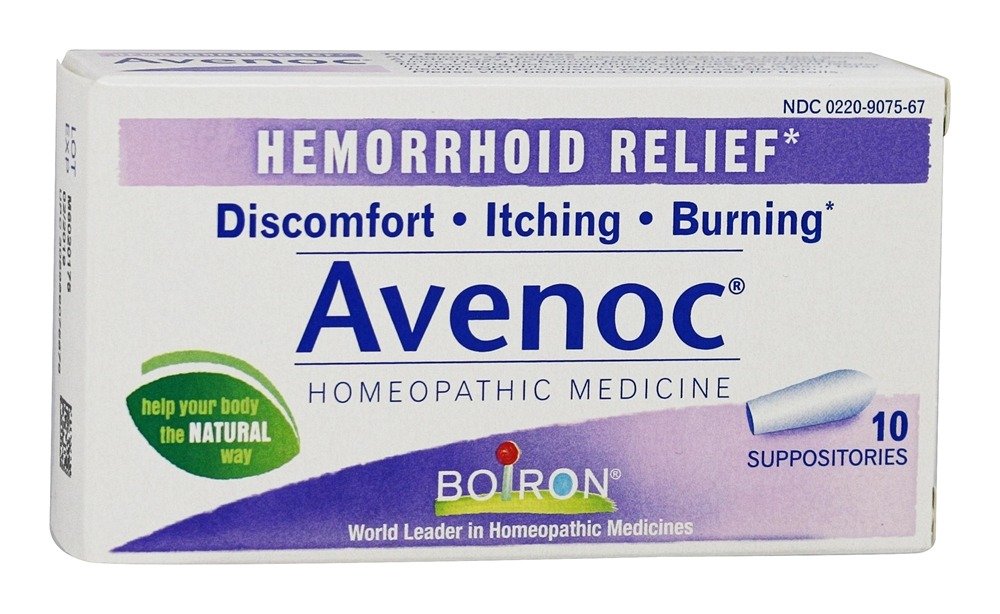 Avenoc medicamento homeopático para alívio de hemorróidas - 10 Supositórios Boiron