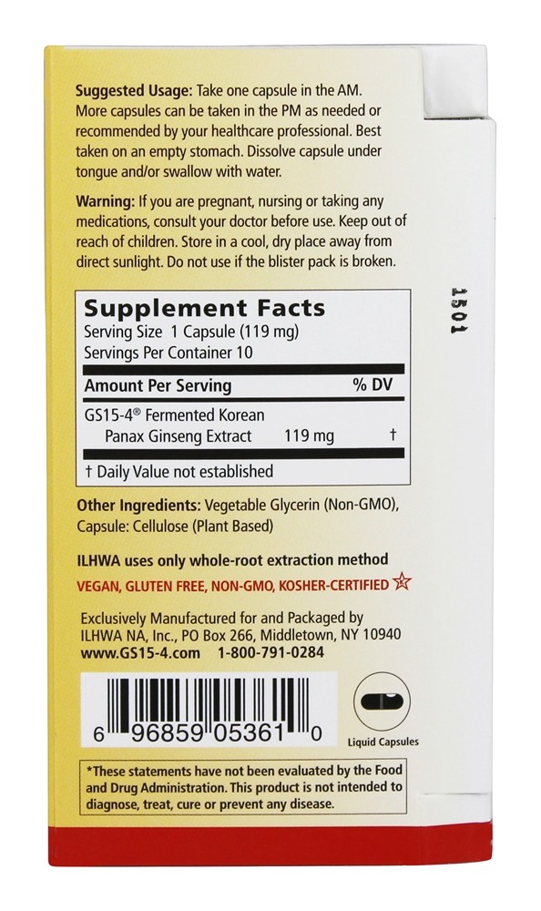 Ginseng Fermentado por Enzima - Cápsulas Líquidas 10 ILHWA - Imagem 2