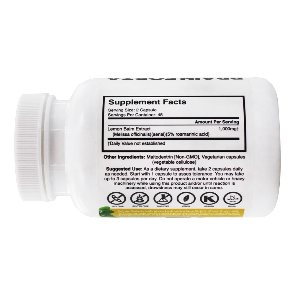 Erva-cidreira Extrato 500 mg. - Cápsulas vegetarianas 90 Brain Forza - Imagem 2