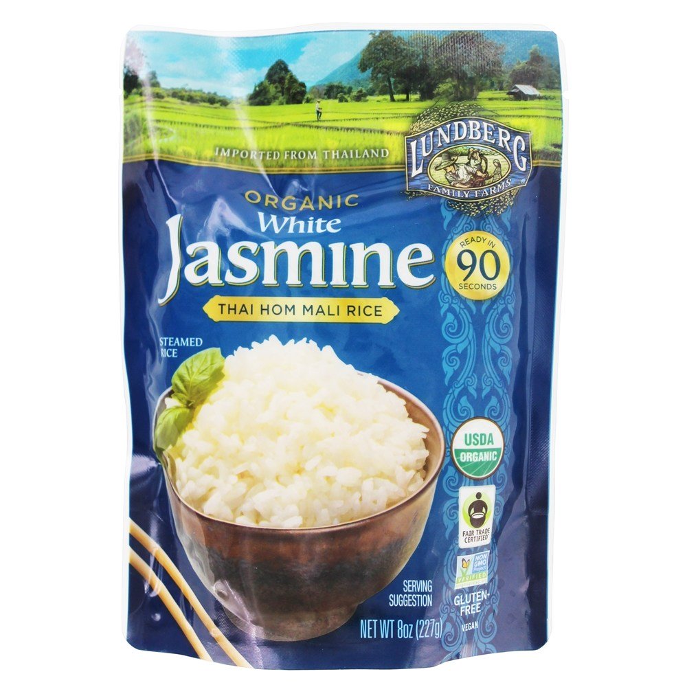 Orgânico Thai Hom Mali Arroz Branco Jasmim - 8 oz. Lundberg