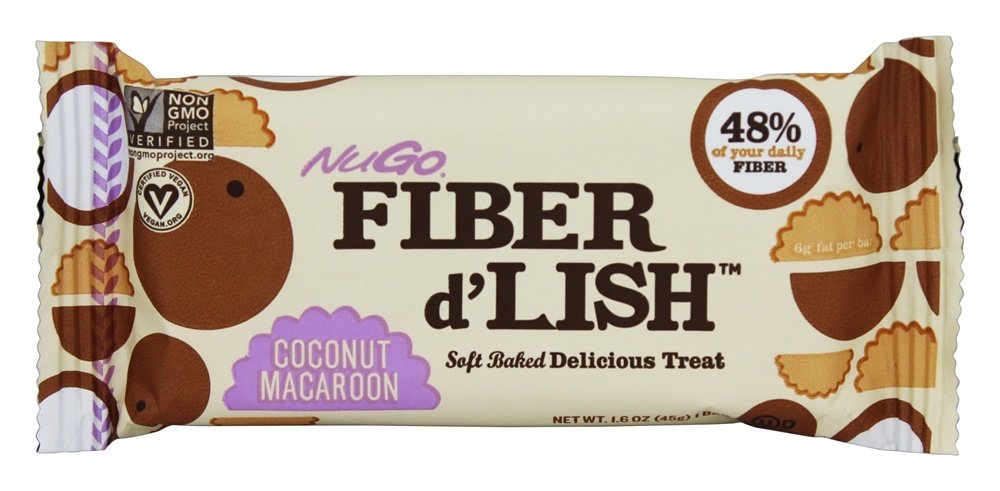 Macaroon de coco em fibra d-Lish Bar - 1.6 oz. NuGo Nutrition