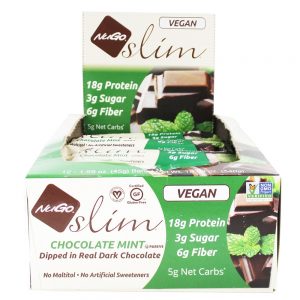 Comprar slim barras de chocolate com hortelã (caixa) - 12 barras nugo nutrition preço no brasil barras de nutrição barras nutricionais suplemento importado loja 307 online promoção -